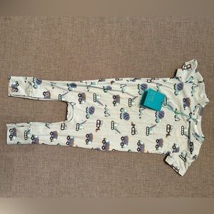 NWT Posh Peanut Construction Cars Short Sleeve Romper